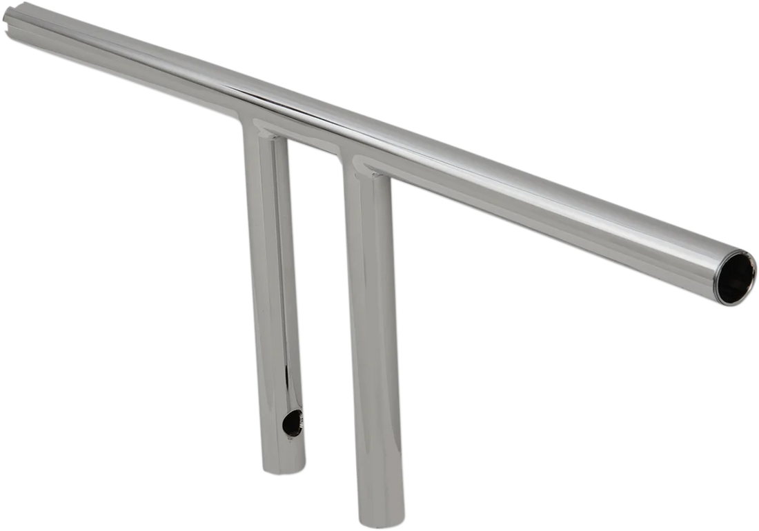 Drag Specialties 1" T-Bar - Dimpled - Straight - 8" - Chrome 0601-4218 - Side View