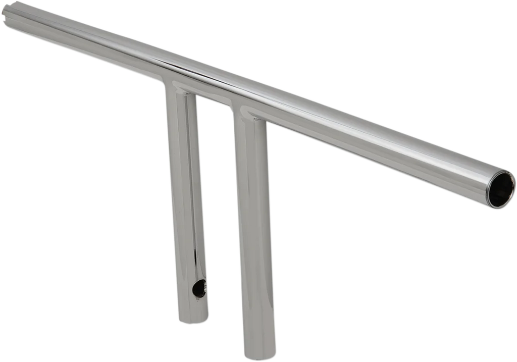 Drag Specialties 1" T-Bar - Dimpled - Straight - 8" - Chrome 0601-4218 - Side View