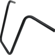 Load image into Gallery viewer, Drag Specialties 1" Touring Handlebar - Ape Hanger - 18" - TBW - Flat Black - Side View
