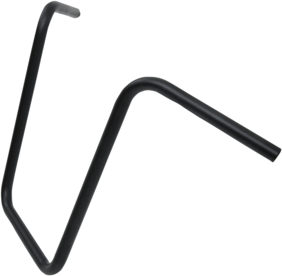 Drag Specialties 1" Touring Handlebar - Ape Hanger - 18" - TBW - Flat Black - Side View