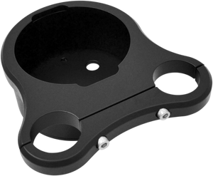 Drag Specialties 1.25" T-Bar Single Gauge Mount - Flat Black - For '00-'20 OEM Style Gauges 2201-0201 - Main Product View