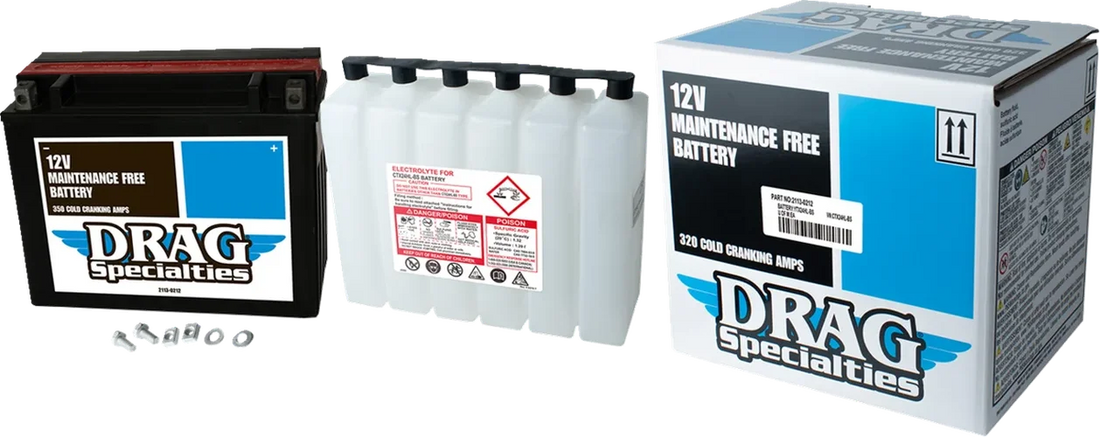 AGM Battery - YTX24HLBS DragSpecialties DTX24HL-BS - Installation View