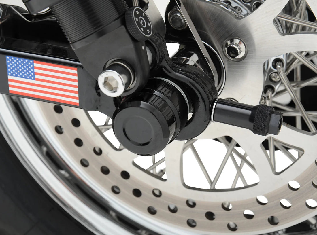 Drag Specialties Axle Cap - Rear - Black - Back View