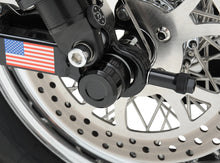 Load image into Gallery viewer, Drag Specialties Axle Cap - Rear - Black - Back View