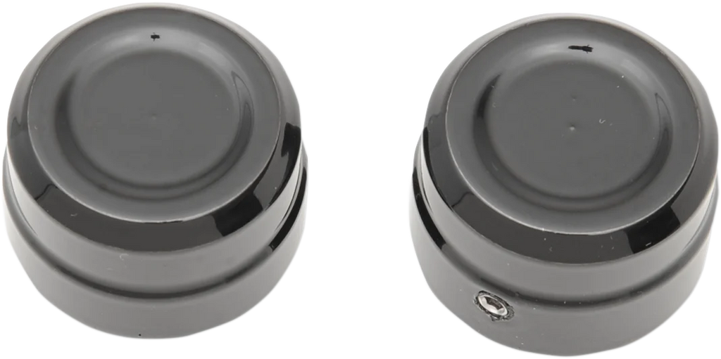 Drag Specialties Axle Caps - Front - Black - Pair - Main Product View