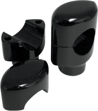 Load image into Gallery viewer, Drag Specialties Big Buffalo Handlebar Risers - 1-1/2" - Black - Main Product View