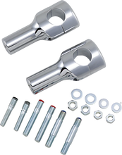 Load image into Gallery viewer, Drag Specialties Big Buffalo Handlebar Risers - 4" - Chrome - Main Product View