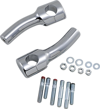 Load image into Gallery viewer, Drag Specialties Big Buffalo Handlebar Risers - Pullback - 5-1/2" - Chrome - Main Product View