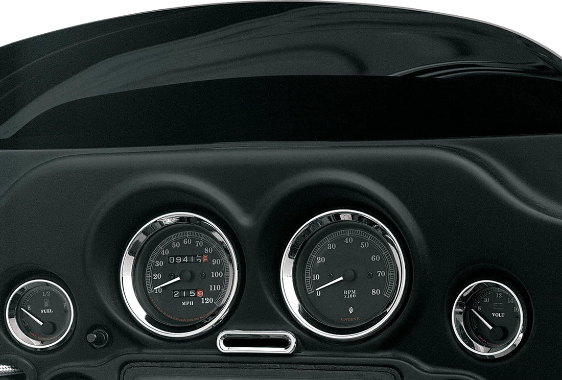 Drag Specialties Billet Indicator Light Bezel - Chrome - Side View