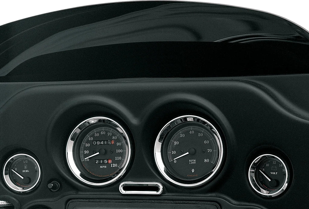 Drag Specialties Billet Indicator Light Bezel - Chrome - Side View