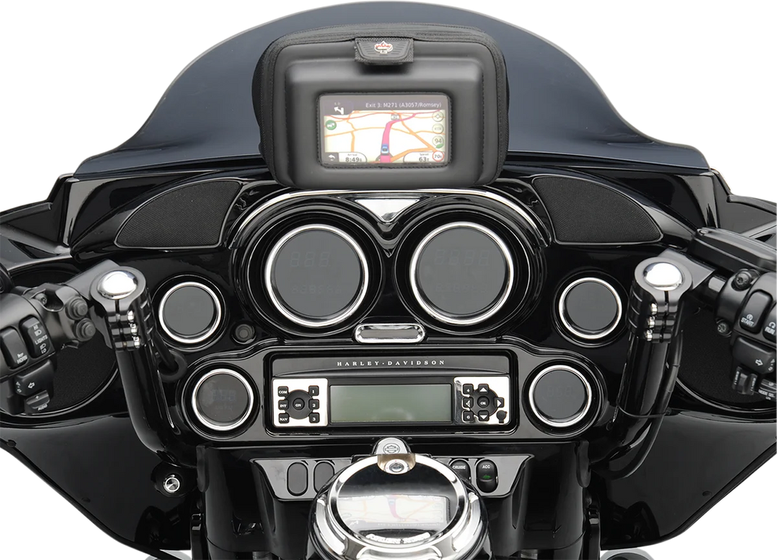 Drag Specialties Billet Indicator Light Bezel - Chrome - Back View
