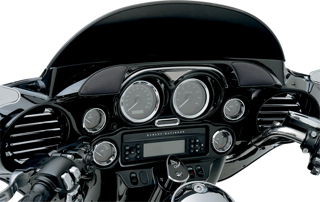 Drag Specialties Billet Indicator Light Bezel - Chrome - Installation View