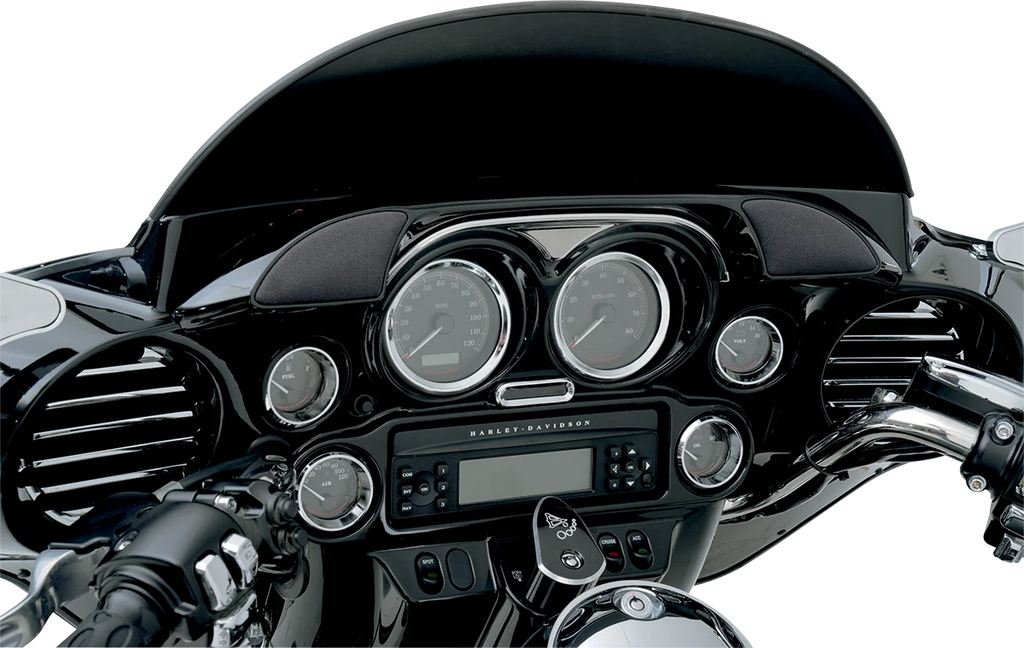 Drag Specialties Billet Indicator Light Bezel - Chrome - Installation View