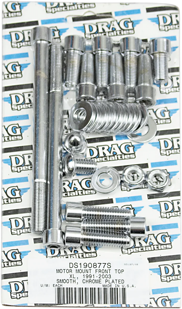 Drag Specialties Bolt Set - Motor Mount - Smooth fits Harley-Davidson Sportster - Main Product View