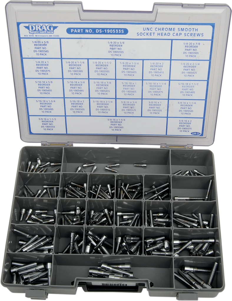 Drag Specialties Bolt - Socket-Head - Smooth - Assortment - UNC - Main Product View