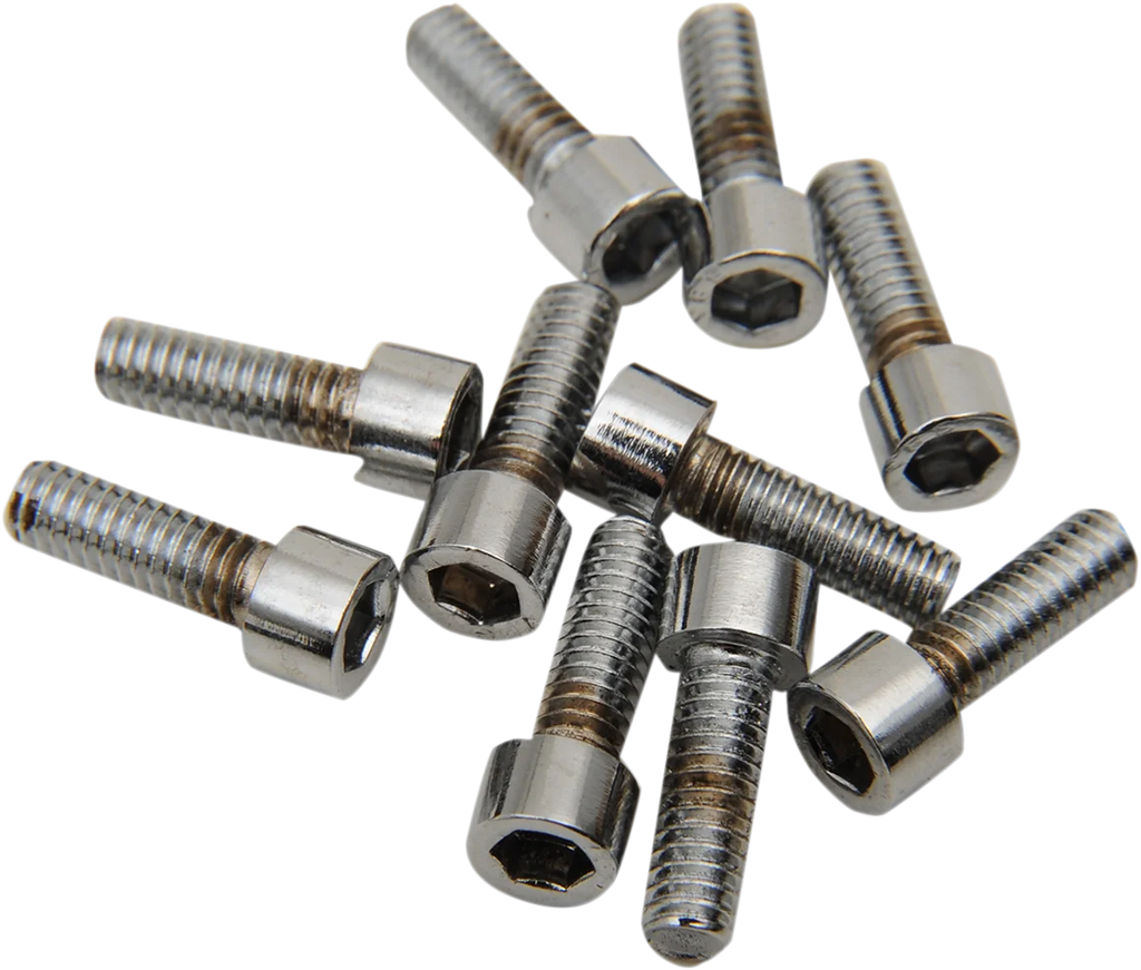 Drag Specialties Bolts - Socket-Head - Replacement - Smooth/Coarse Thread - #10-24 x 1-1/2" - 10 Pack - Side View