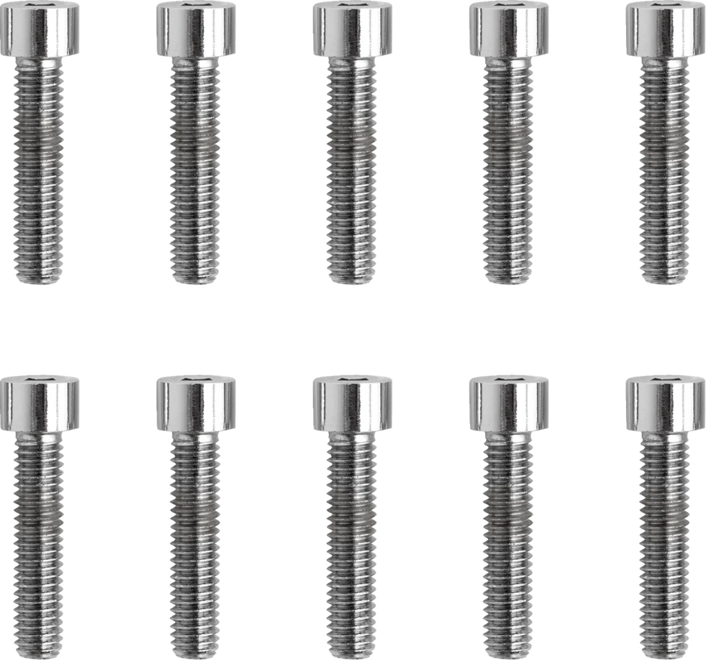 Drag Specialties Bolts - Socket-Head - Replacement - Smooth/Fine Thread - #10-32 x 7/8" - 10 Pack - Main Product View
