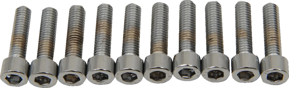 Drag Specialties Bolts - Socket-Head - Replacement - Smooth/Fine Thread - #10-32 x 7/8" - 10 Pack - Side View