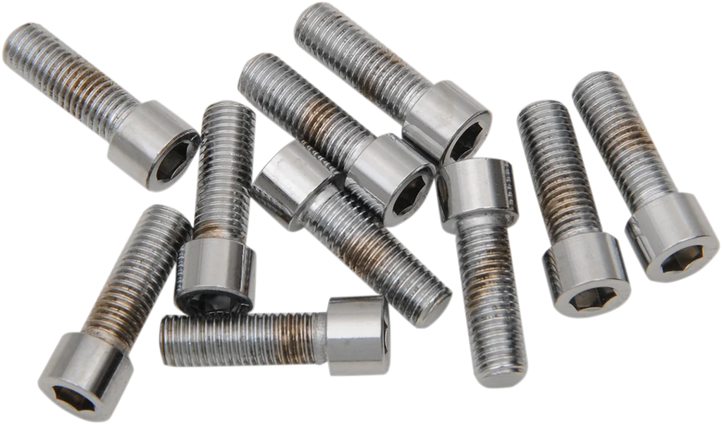 Drag Specialties Bolts - Socket-Head/Replacement - Smooth/Fine Thread - 1/4"-28 x 3/4" - 10 Pack - Main Product View