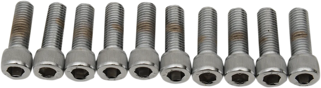 Drag Specialties Bolts - Socket-Head/Replacement - Smooth/Fine Thread - 1/4"-28 x 3/4" - 10 Pack - Side View