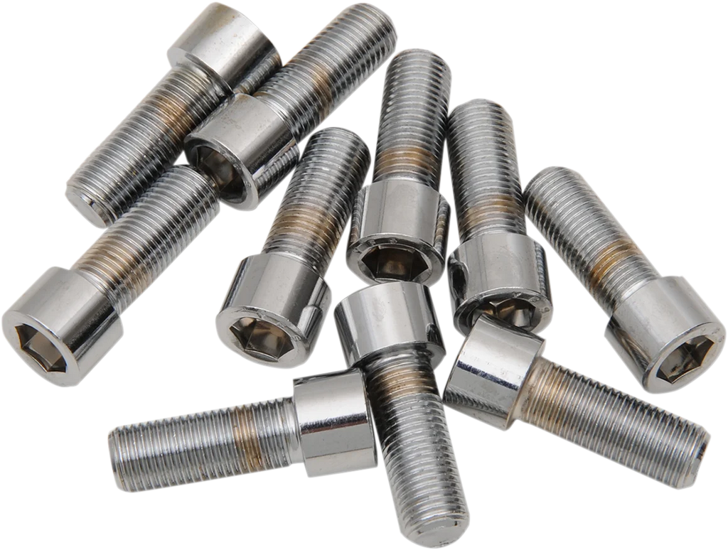 Drag Specialties Bolts - Socket-Head/Replacement - Smooth/Fine Thread - 3/8"-24 x 3/4" - 10 Pack - Main Product View