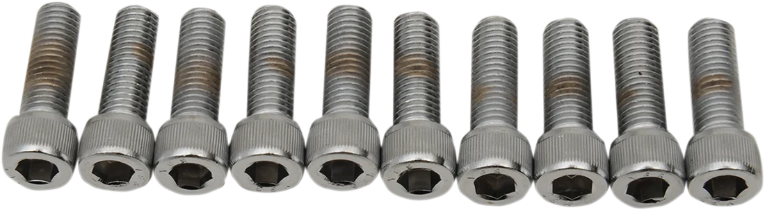 Drag Specialties Bolts - Socket-Head/Replacement - Smooth/Fine Thread - 3/8"-24 x 3/4" - 10 Pack - Detail View