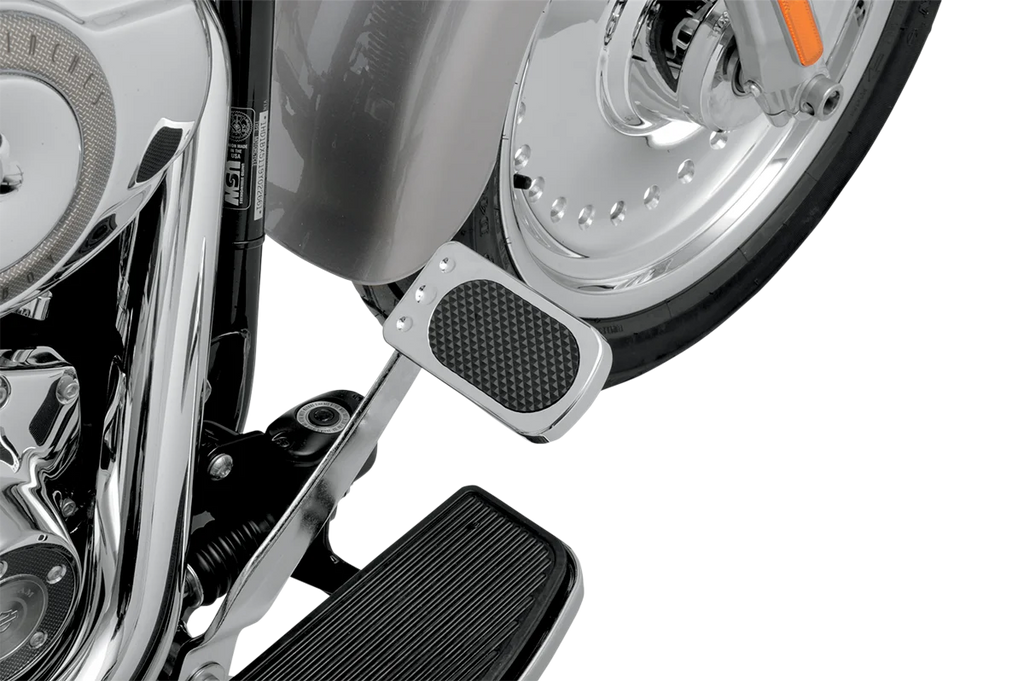Drag Specialties Brake Pedal Pad - Chrome 1610-0133 - Back View
