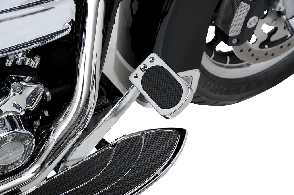 Drag Specialties Brake Pedal Pad - Chrome 1610-0133 - Installation View