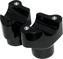 Load image into Gallery viewer, Drag Specialties Buffalo Billet Aluminum Handlebar Risers - 1-1/2" - Black 0602-0350 - Main Product View