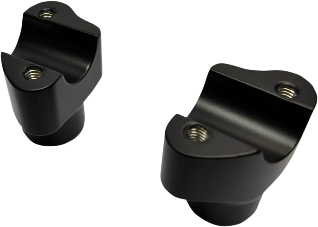 Drag Specialties Buffalo Billet Aluminum Handlebar Risers - 1-1/2" - Flat Black 0602-0809 - Main Product View