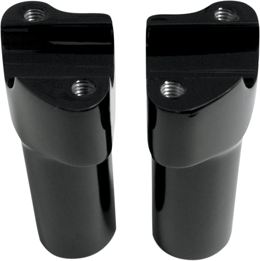 Drag Specialties Buffalo Billet Aluminum Handlebar Risers - 3" - Black 0602-0351 - Main Product View
