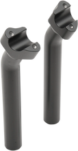 Load image into Gallery viewer, Drag Specialties Buffalo Billet Aluminum Handlebar Risers - 9-1/2" - Flat Black 0602-0810 - Main Product View