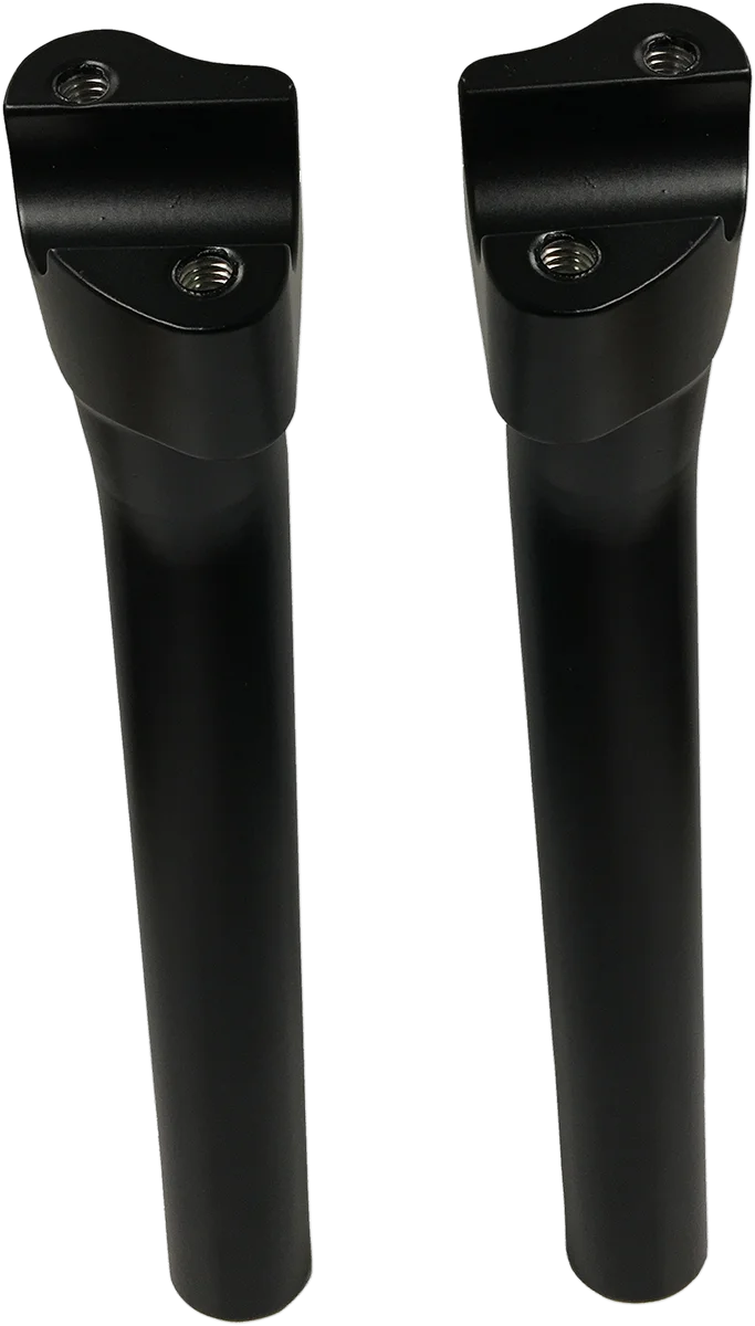 Drag Specialties Buffalo Billet Aluminum Handlebar Risers - 9-1/2" - Flat Black 0602-0810 - Side View