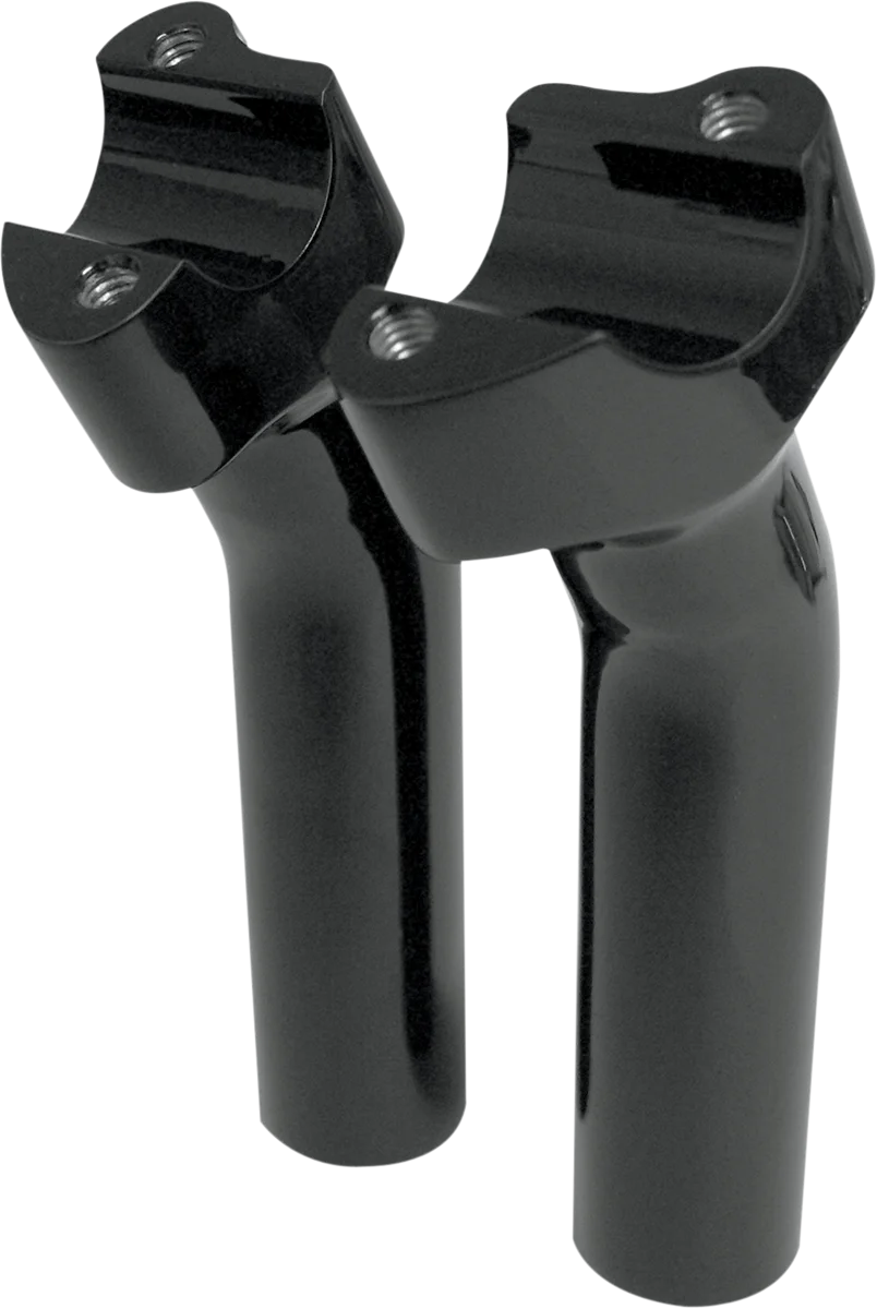 Drag Specialties Buffalo Billet Aluminum Handlebar Risers - 9-1/2" - Flat Black 0602-0810 - Detail View