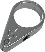 Load image into Gallery viewer, Drag Specialties Cable Clamp - Dual Throttle/Idle - 1-1/2" - Chrome - Side View