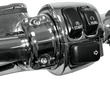 Load image into Gallery viewer, Drag Specialties Cable Clamp - Dual Throttle/Idle - 1-1/4" - Chrome - Side View