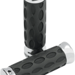Load image into Gallery viewer, Drag Specialties Custom Rubber Grips - Hotop - Black/Rubber - Installation View