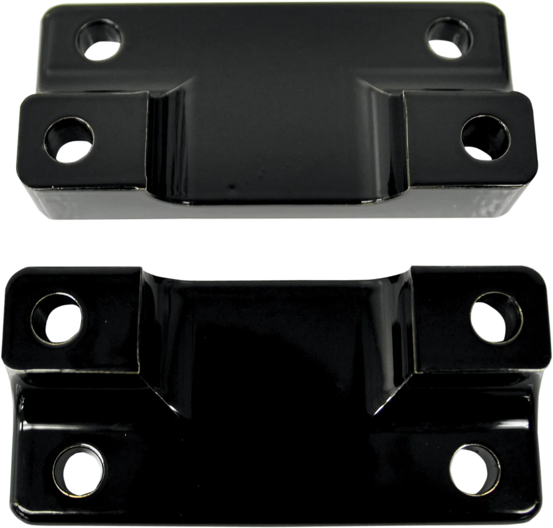 Drag Specialties Fender-To-Fork Adapters - Gloss Black - Side View