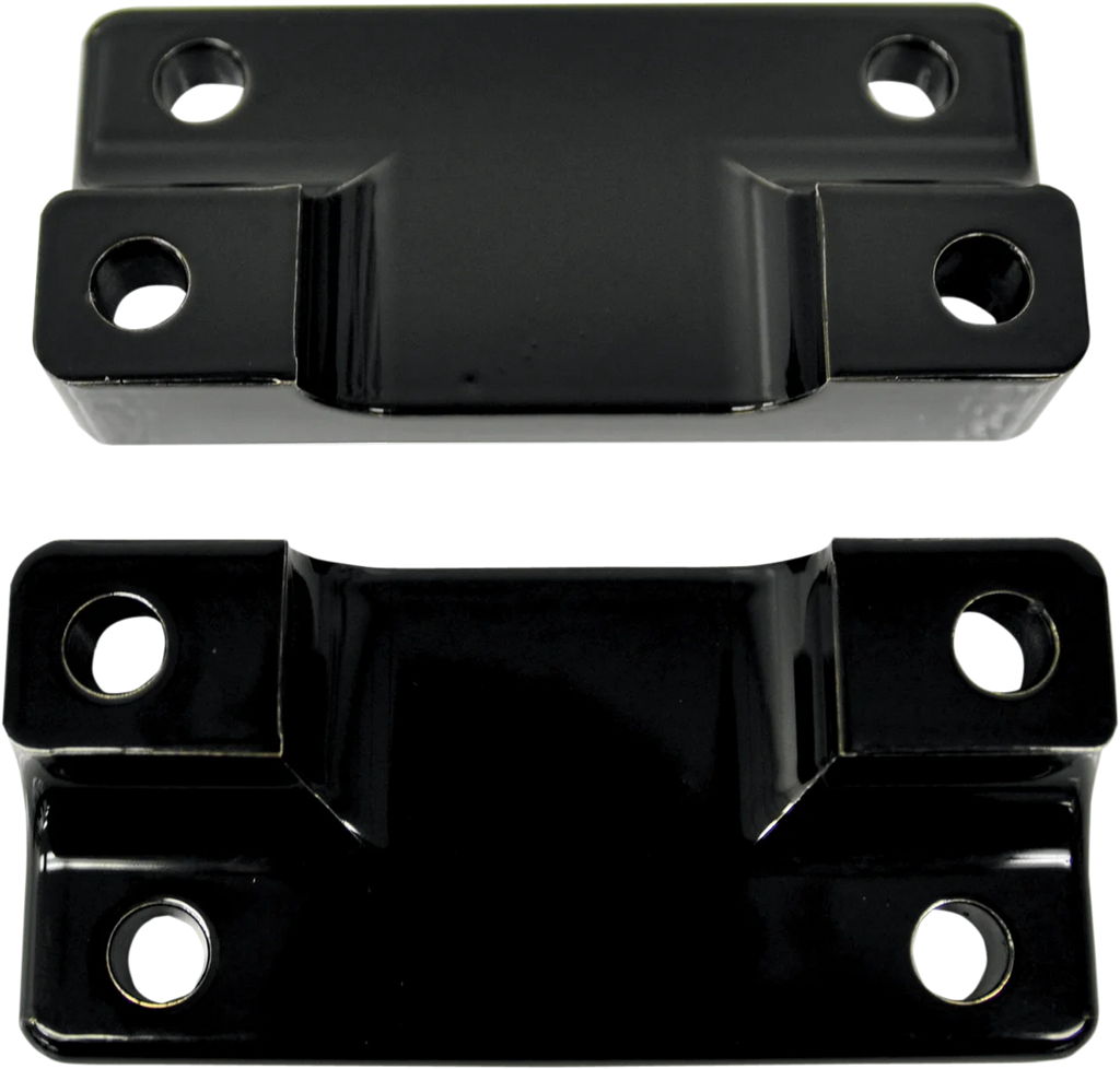 Drag Specialties Fender-To-Fork Adapters - Gloss Black - Side View