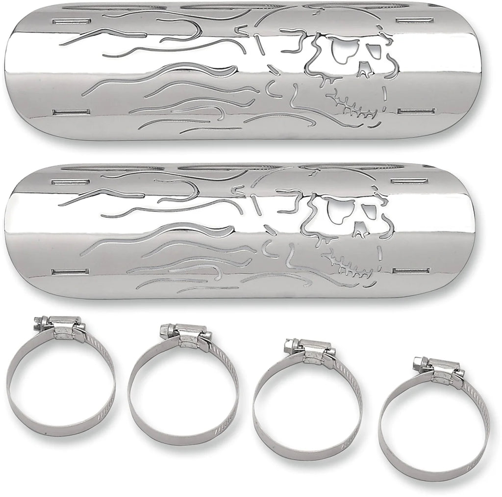 Drag Specialties Flame Skull Heat Shields - Main Product View
