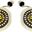 Load image into Gallery viewer, Flat-Style Dual Front Turn Signal Insert - White - Amber DragSpecialties DS-300-AW-1157T - Main Product View