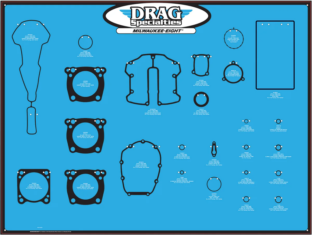 Drag Specialties Gasket Board - 6 Speed - Side View