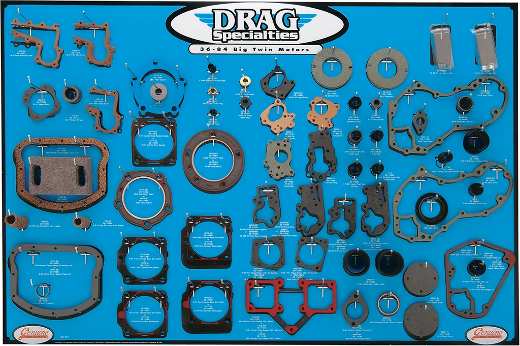Drag Specialties Gasket Board fits Harley-Davidson Big Twin - Side View