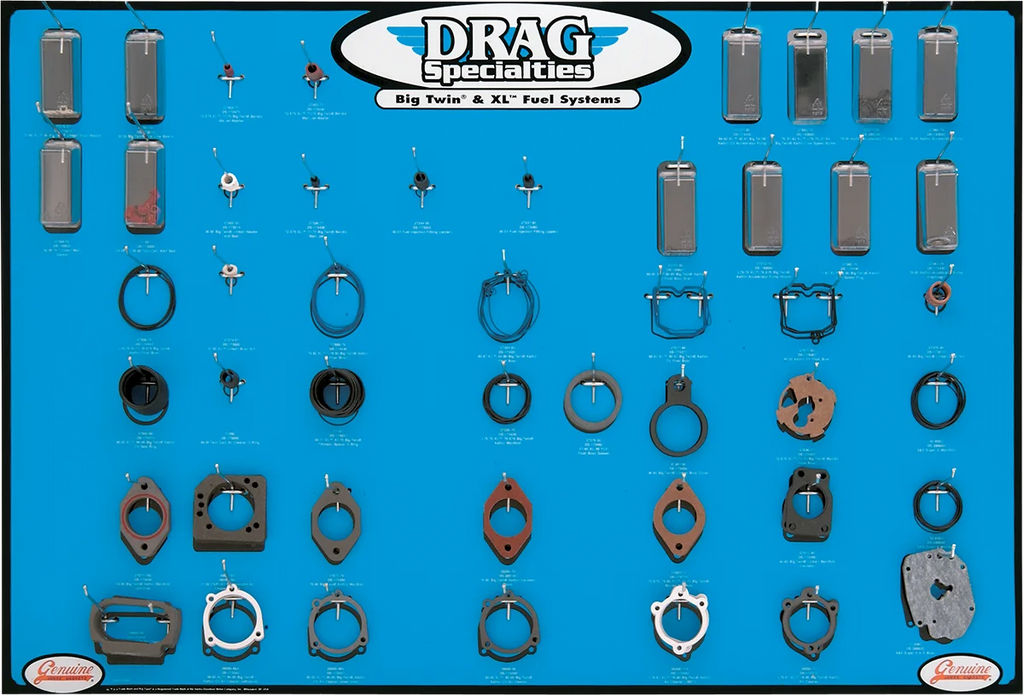 Drag Specialties Gasket, Seal, and O-ring Display - 5-Speed Primaries fits 1999-2006 Harley-Davidson Twin-Cam - Side View