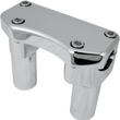 Load image into Gallery viewer, Drag Specialties Handlebar Riser &amp; Top Clamp Kit - 1-1/2" - Big Buffalo - Chrome - Side View