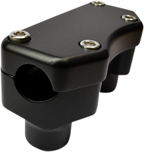 Load image into Gallery viewer, Drag Specialties Handlebar Riser &amp; Top Clamp Kit - 1-1/2" - Buffalo - Flat Black - Main Product View