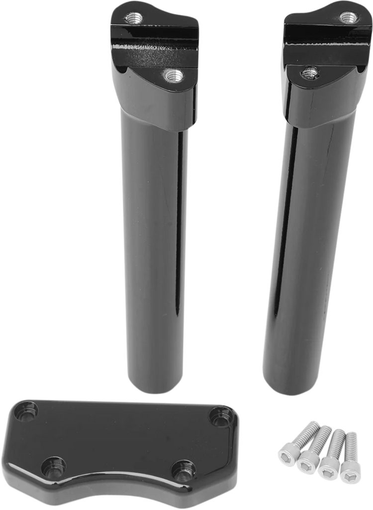Drag Specialties Handlebar Riser & Top Clamp Kit - 10" - Buffalo - Black - Main Product View