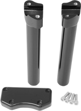 Load image into Gallery viewer, Drag Specialties Handlebar Riser &amp; Top Clamp Kit - 10" - Buffalo - Black - Main Product View