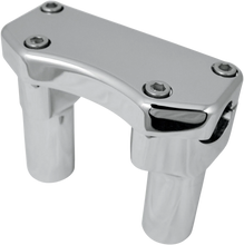 Load image into Gallery viewer, Drag Specialties Handlebar Riser &amp; Top Clamp Kit - 10" - Buffalo - Black - Side View