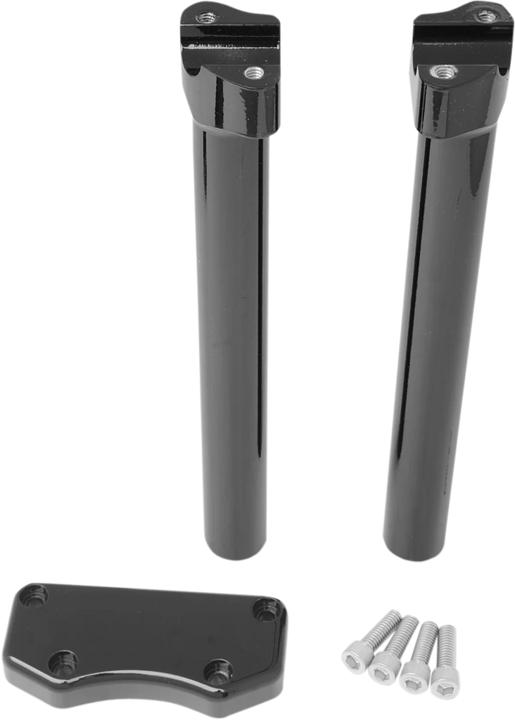 Drag Specialties Handlebar Riser & Top Clamp Kit - 12" - Buffalo - Black - Main Product View